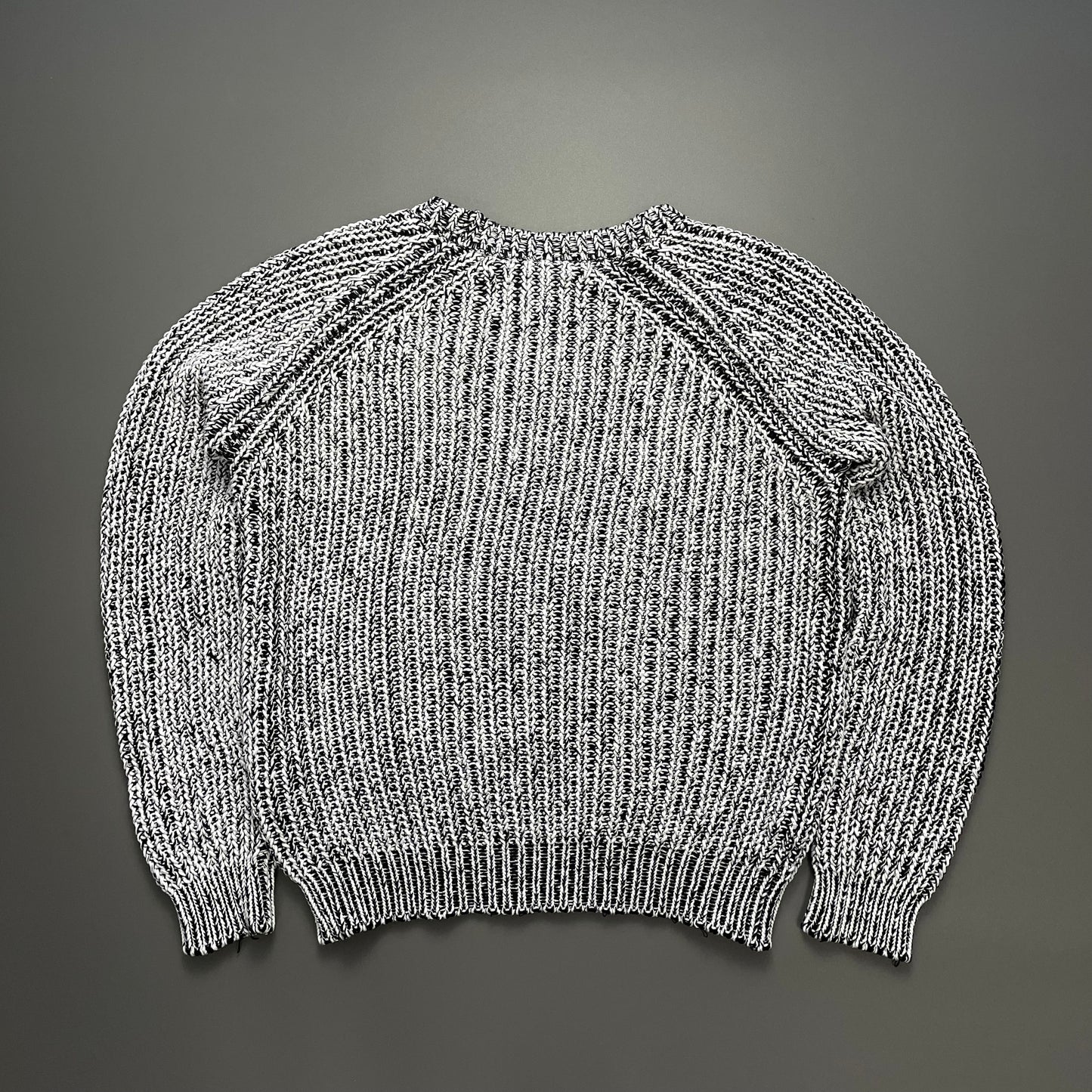 Our Legacy White & Black SS15 Chunky Knit Crewneck Jumper