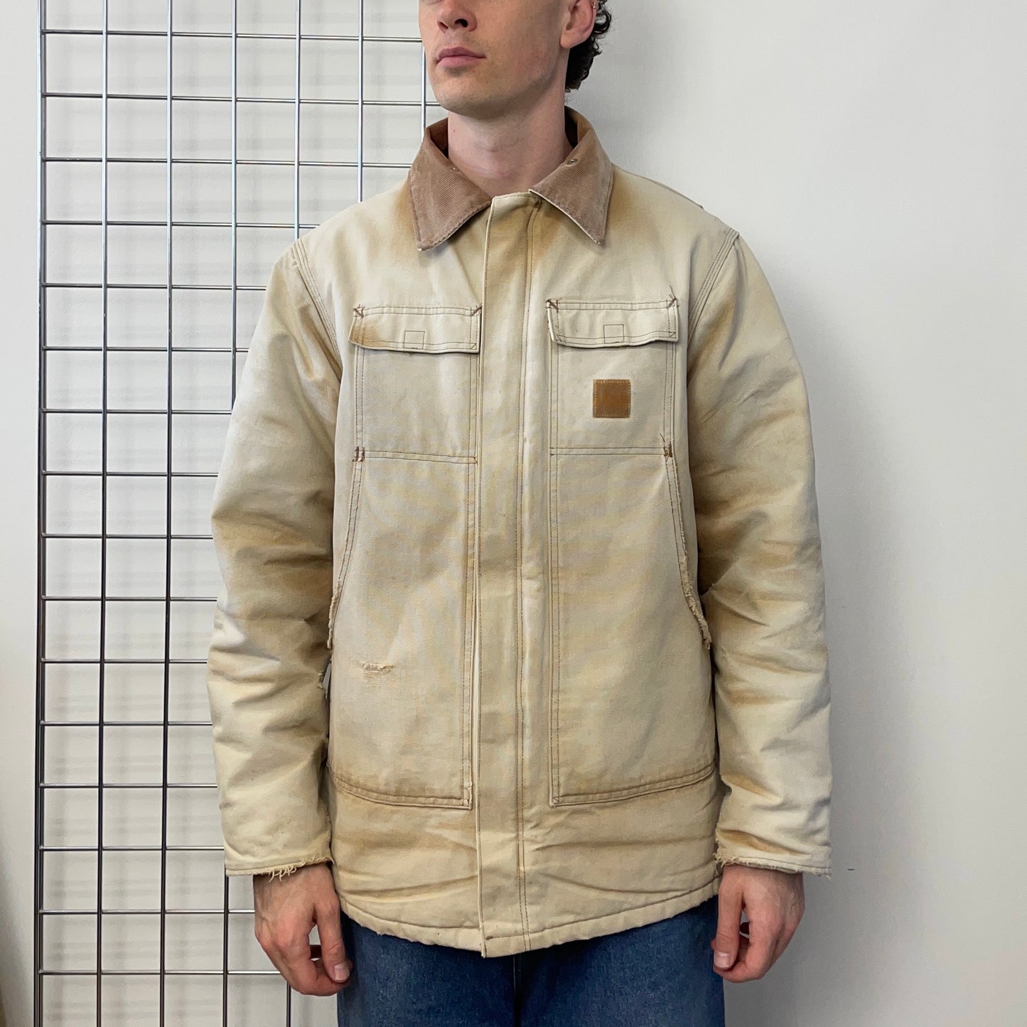 Carhartt Beige 00s Arctic Quilted Chore Jacket