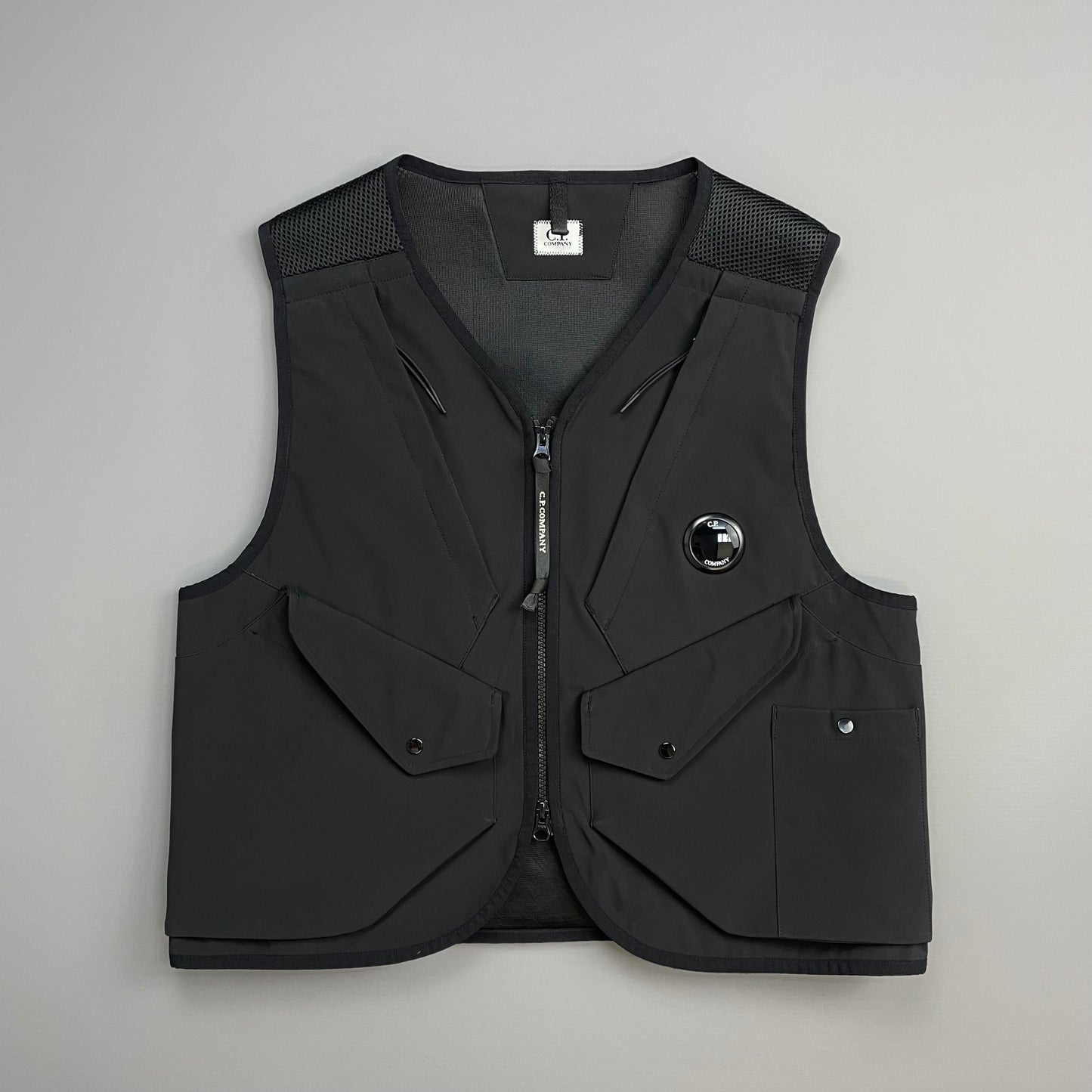C.P. Company Black 'C.P. Shell' Tactical Lens Gilet Vest