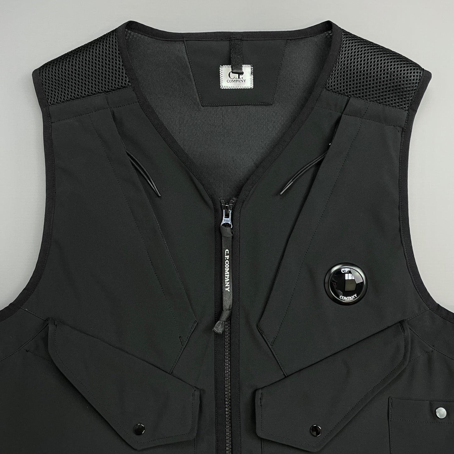 C.P. Company Black 'C.P. Shell' Tactical Lens Gilet Vest