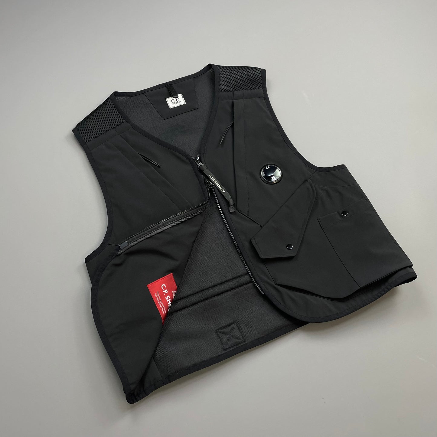 C.P. Company Black 'C.P. Shell' Tactical Lens Gilet Vest