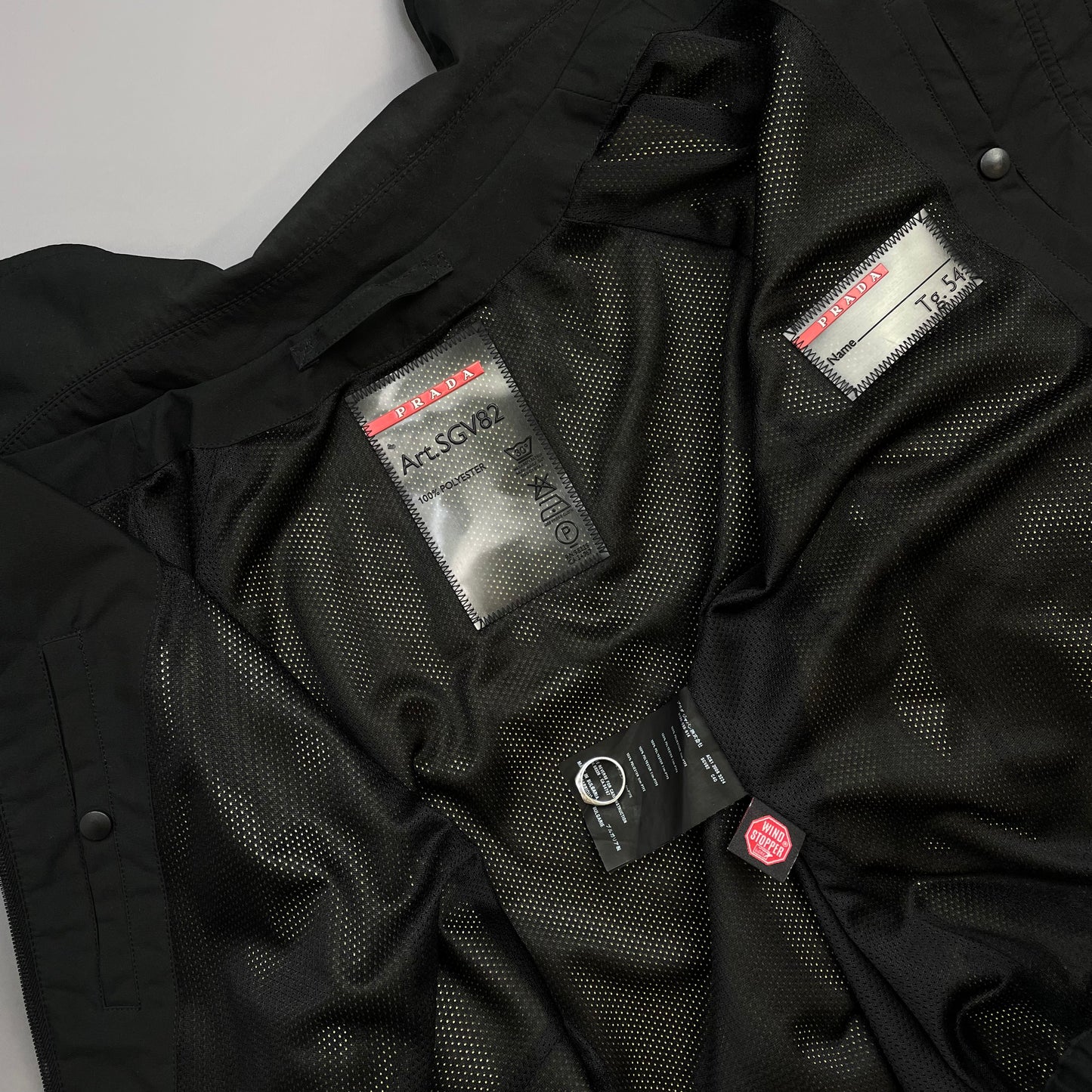 Prada Sport Black 2008 Windstopper Harrington Jacket