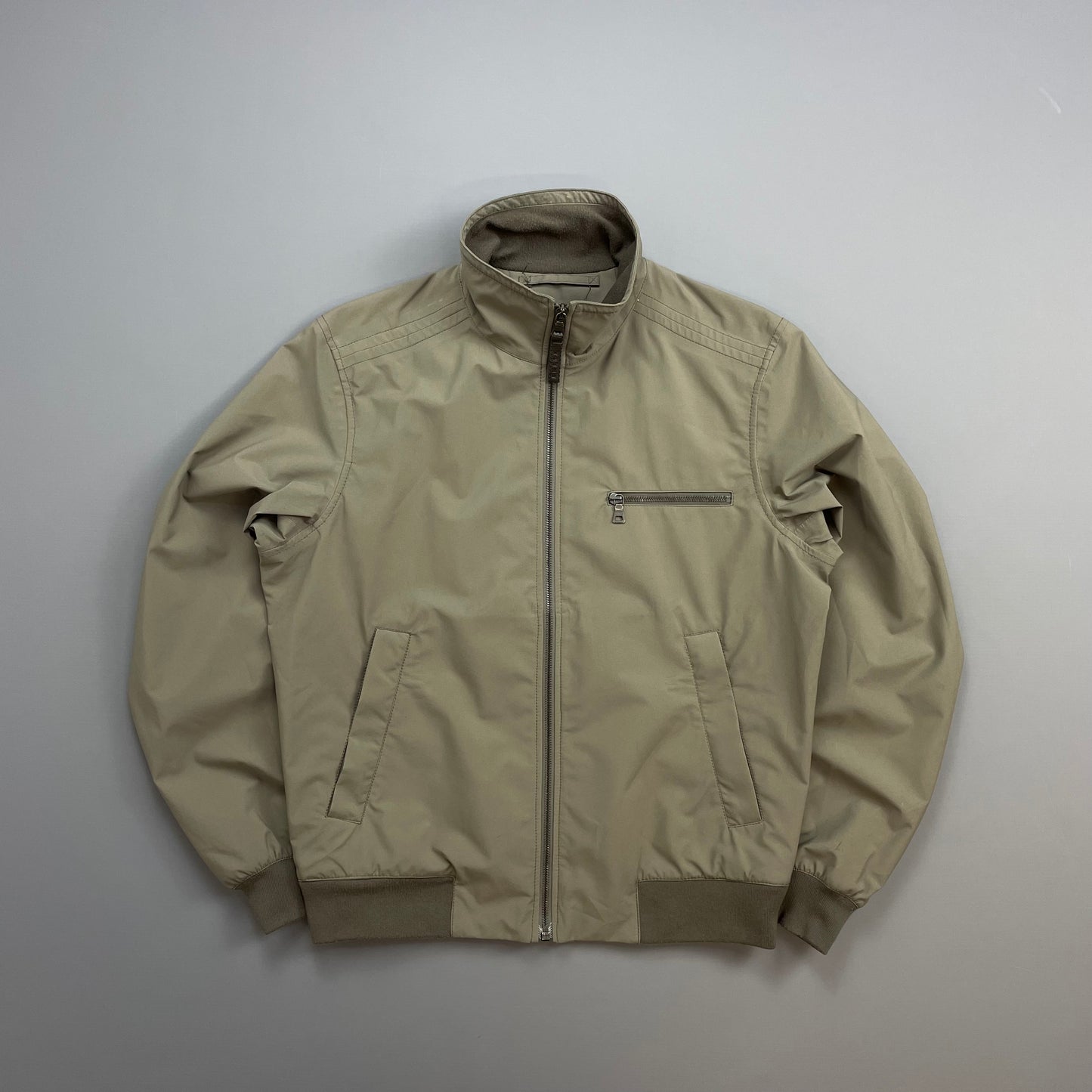 Prada Sport Grey/Brown 2006 Goretex Nylon-Trimmed Harrington Jacket