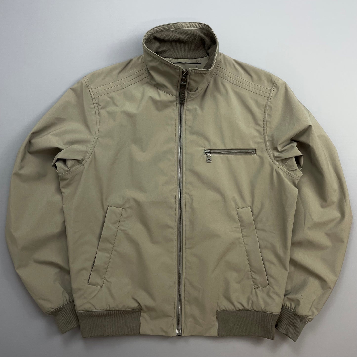 Prada Sport Grey/Brown 2006 Goretex Nylon-Trimmed Harrington Jacket