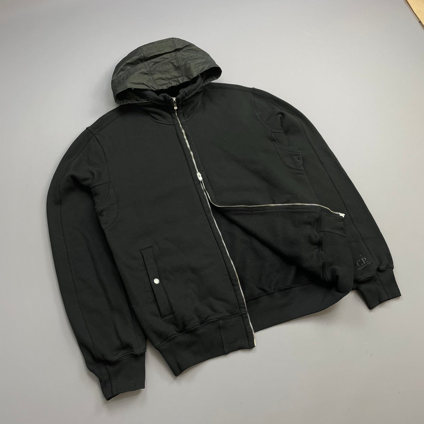 C.P. Company Black AW07 Concealed Hood Cotton Jacket