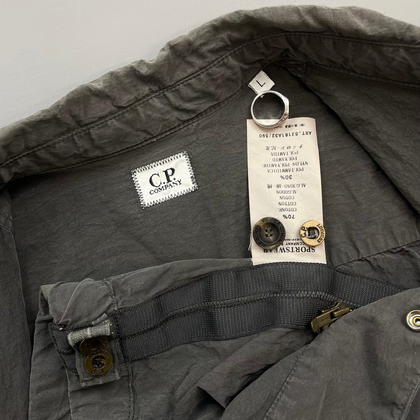 C.P. Company Grey SS10 Cotton/Nylon Lightweight Overshirt Jacket