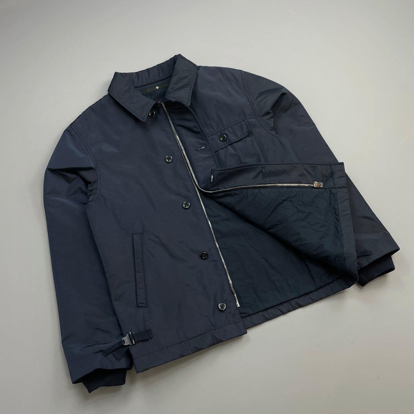 Stone Island Denims Navy AW02 Nylon Padded Harrington Jacket