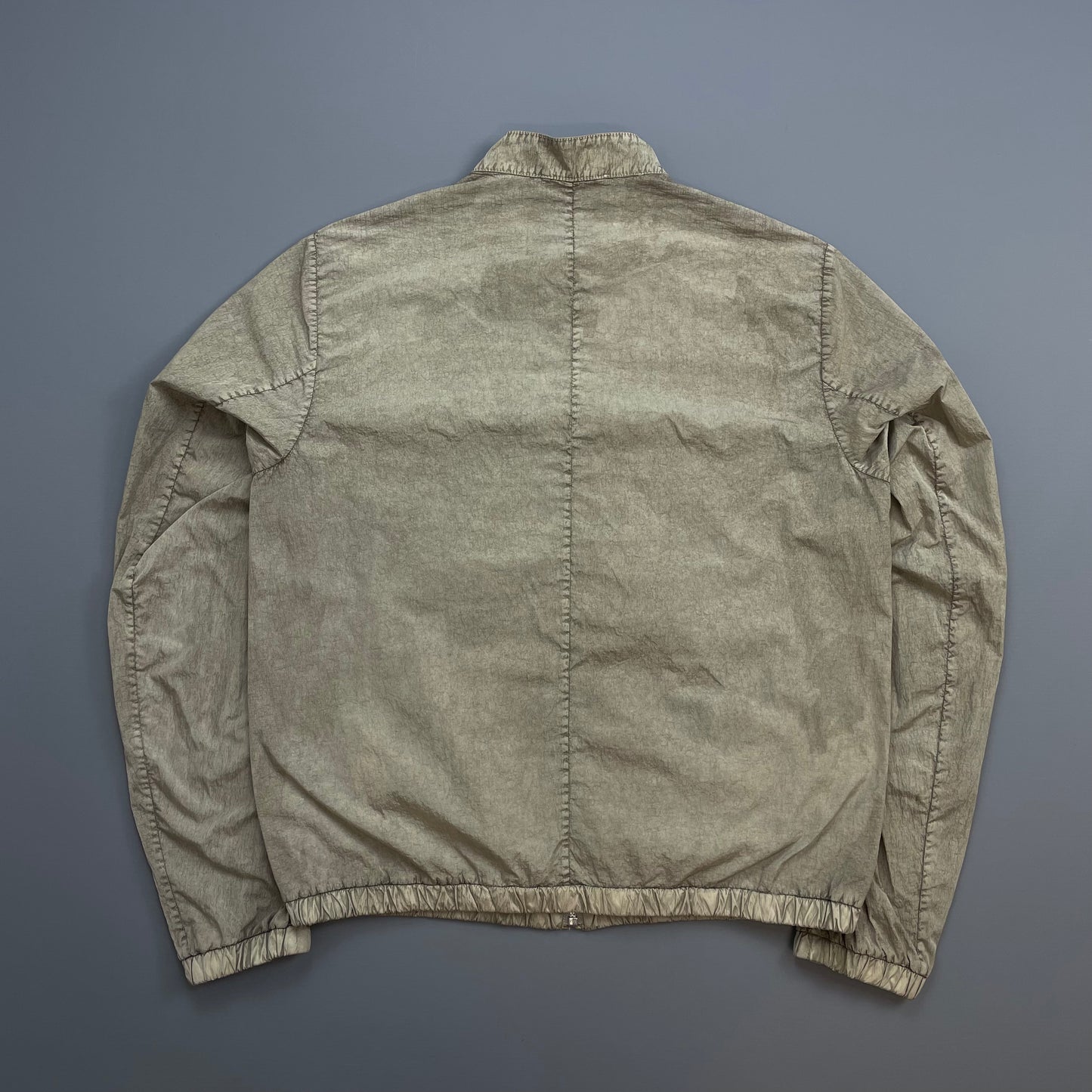 Prada Sport Dusty Brown 00s Linea Rossa Nylon Lightweight Racing Biker Jacket