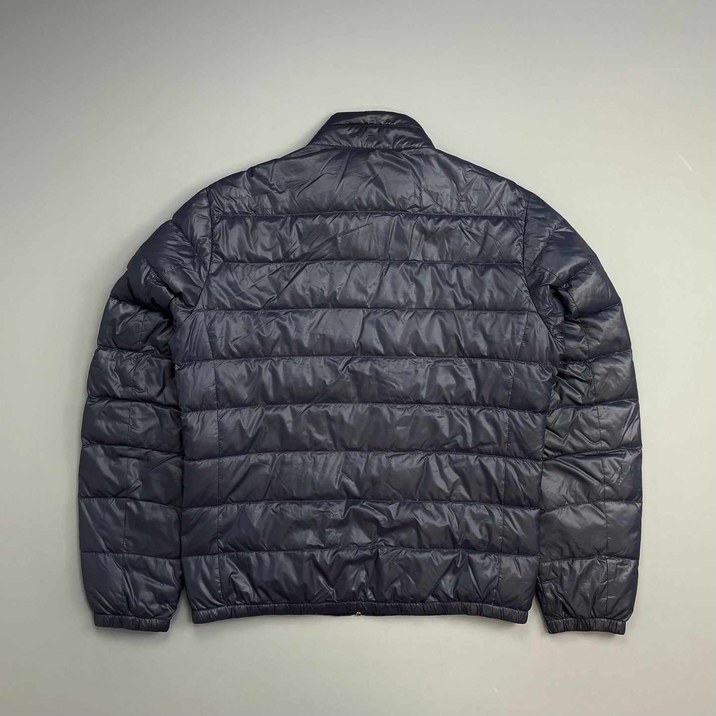 Prada Mainline Dark Blue 2018 Plaque Lightweight Biker Puffer Jacket