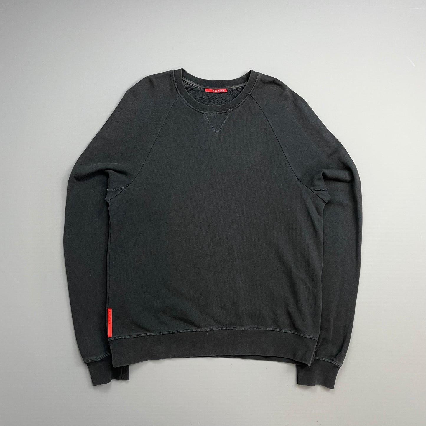 Prada Sport Dark Grey 2007 Cotton Crewneck Sweatshirt