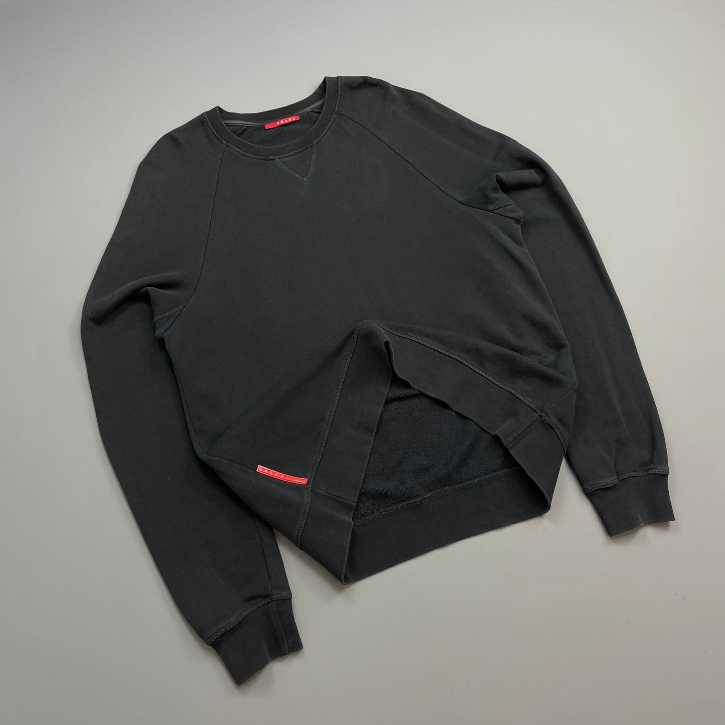 Prada Sport Dark Grey 2007 Cotton Crewneck Sweatshirt