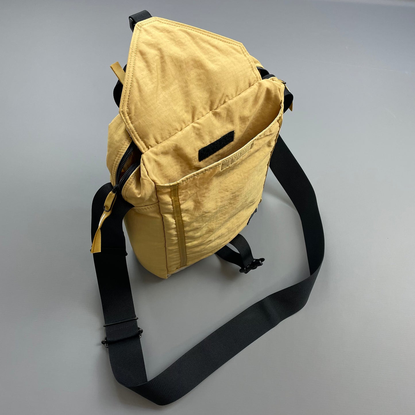 Porter Yoshida & Co. Yellow Nylon Canvas 3M Reflective Crossbody Satchel Day Bag