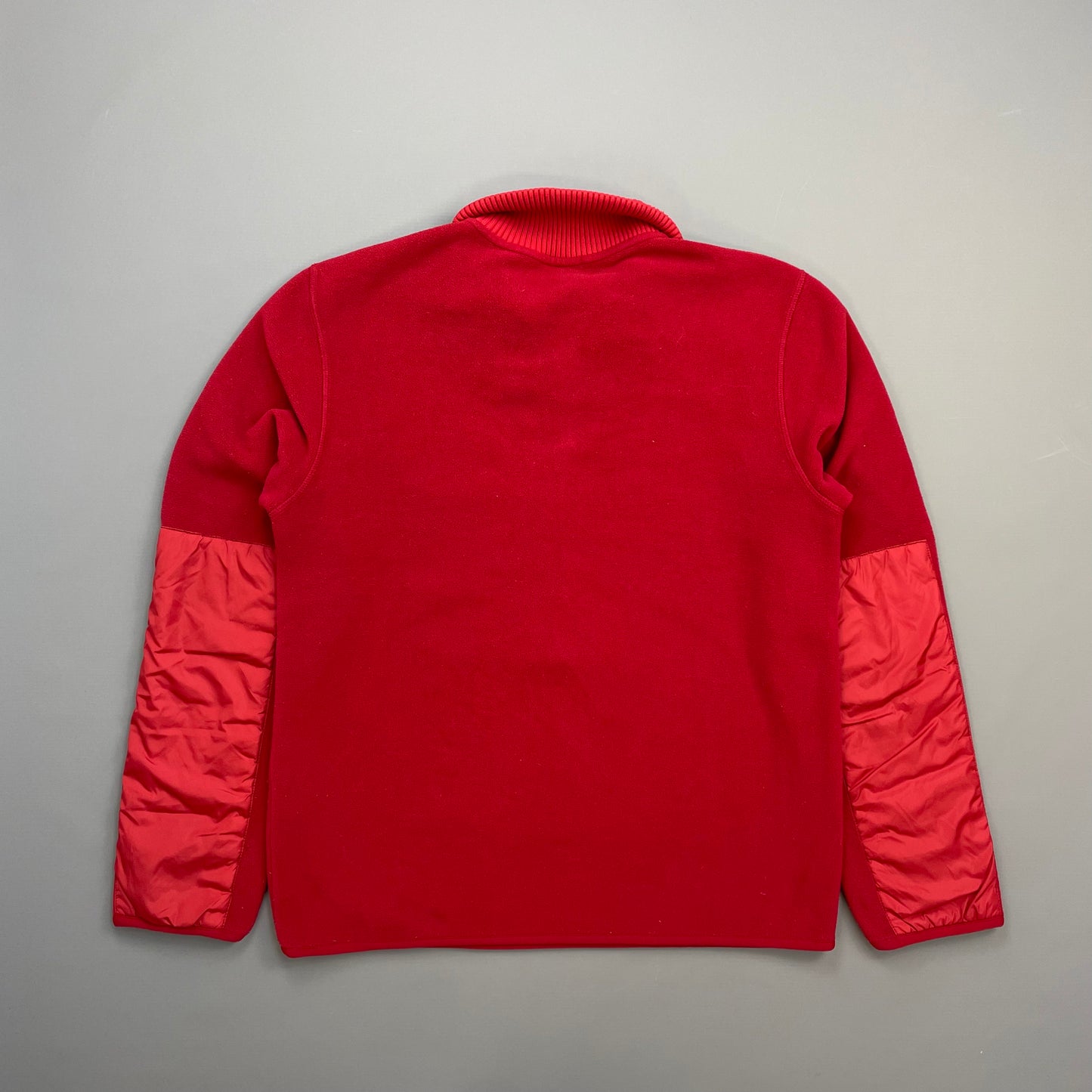 Prada Sport Red 2009 Nylon Elbow Dual-Zip Lightweight Fleece Jumper