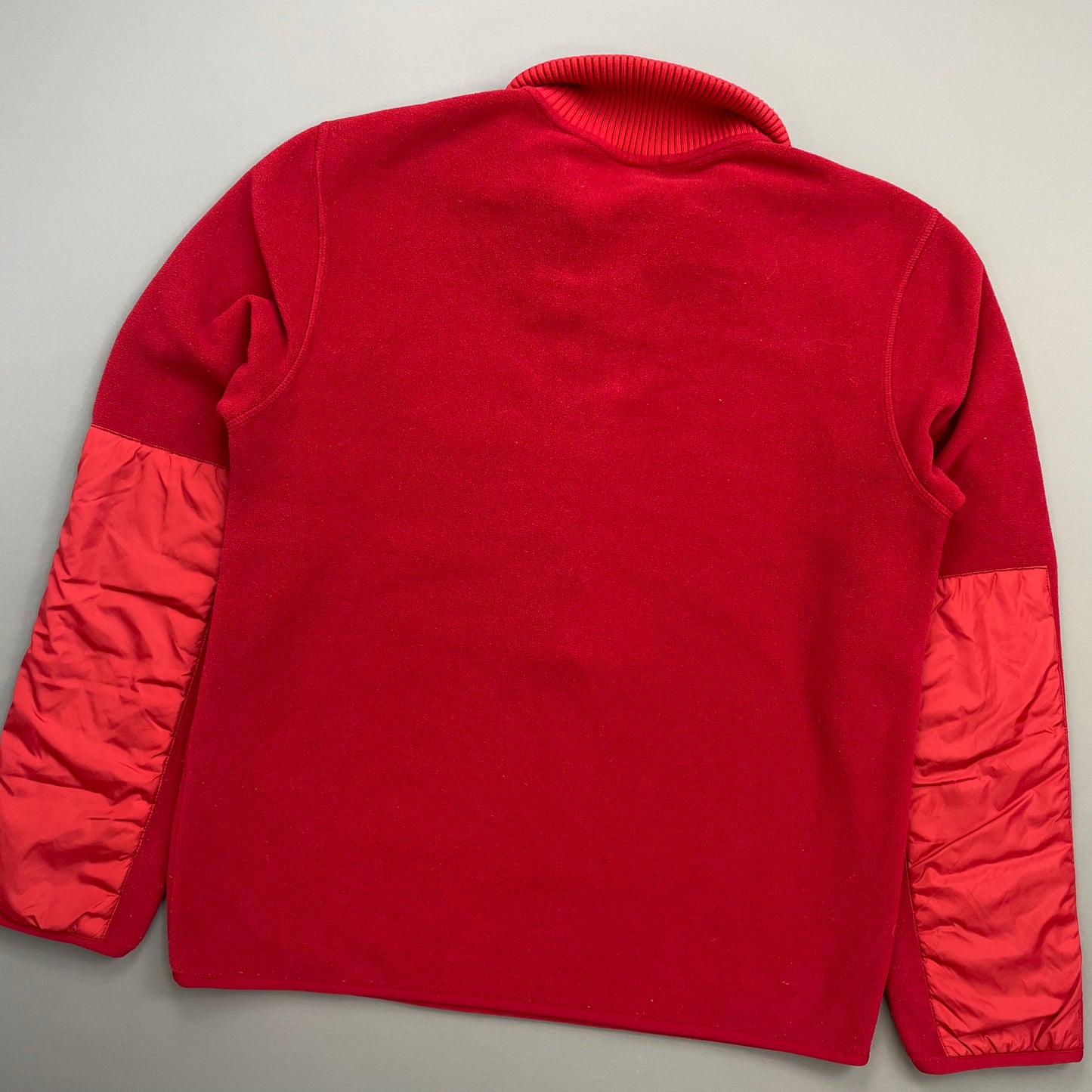 Prada Sport Red 2009 Nylon Elbow Dual-Zip Lightweight Fleece Jumper