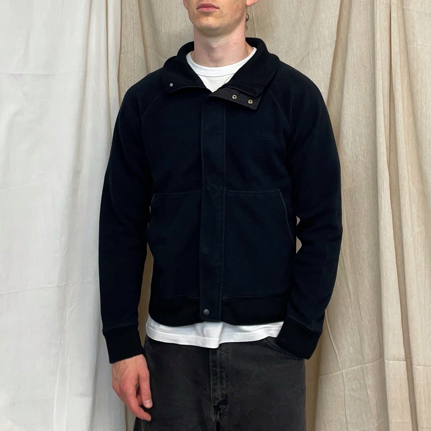 Prada Sport Black 2007 Technical Wool Fleece Jacket