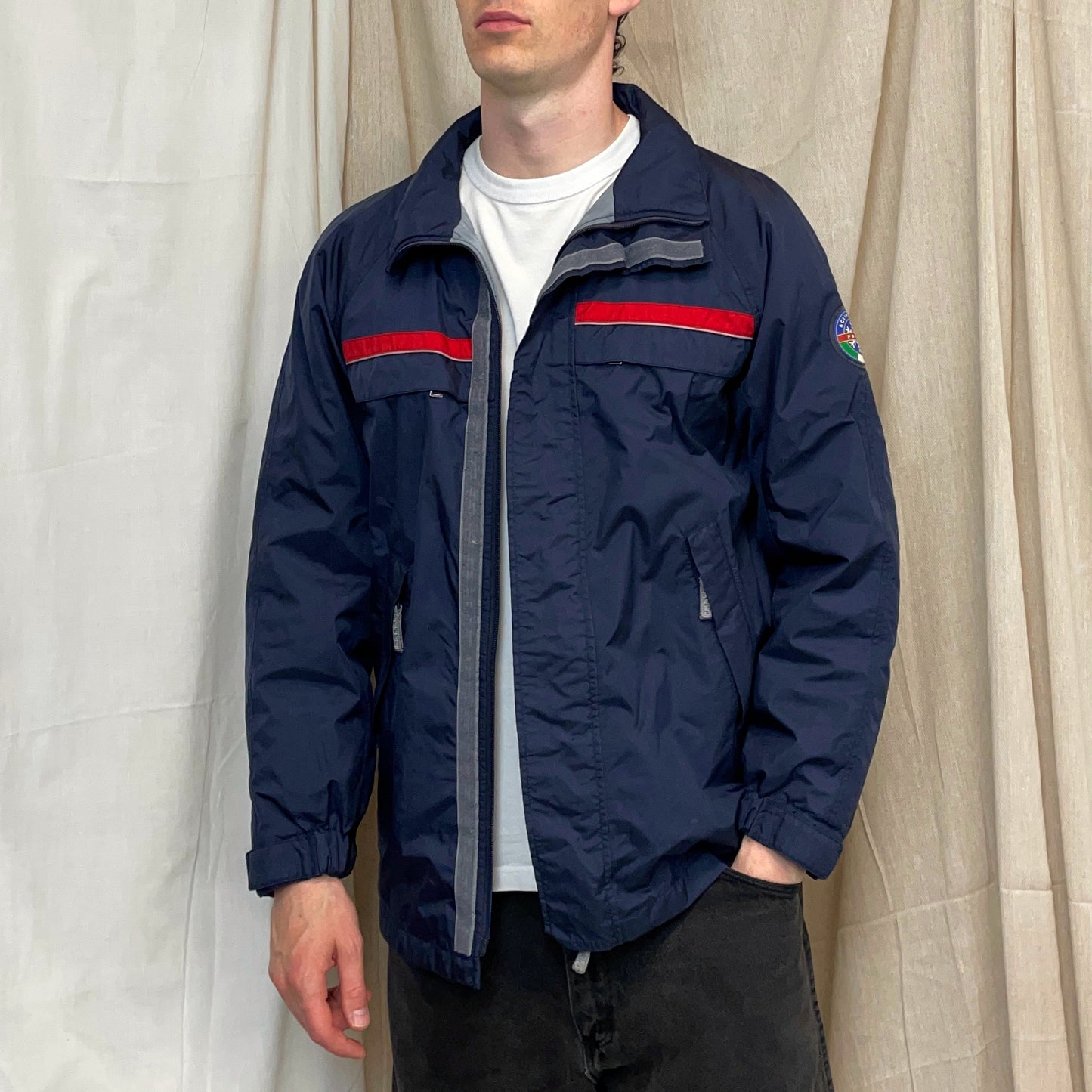 Prada Sport 2006 Navy Active Sport Nylon Padded Ski Jacket