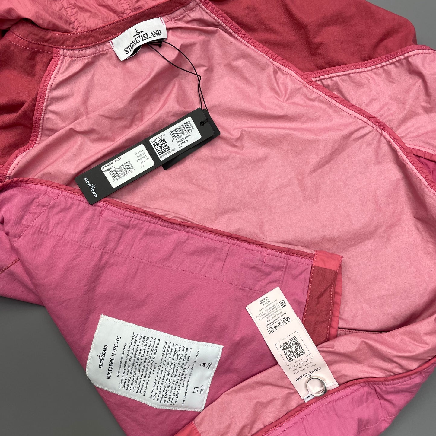 Stone Island Pink Mix Fabric Hype-TC Smock Jacket SS23 - BNWT