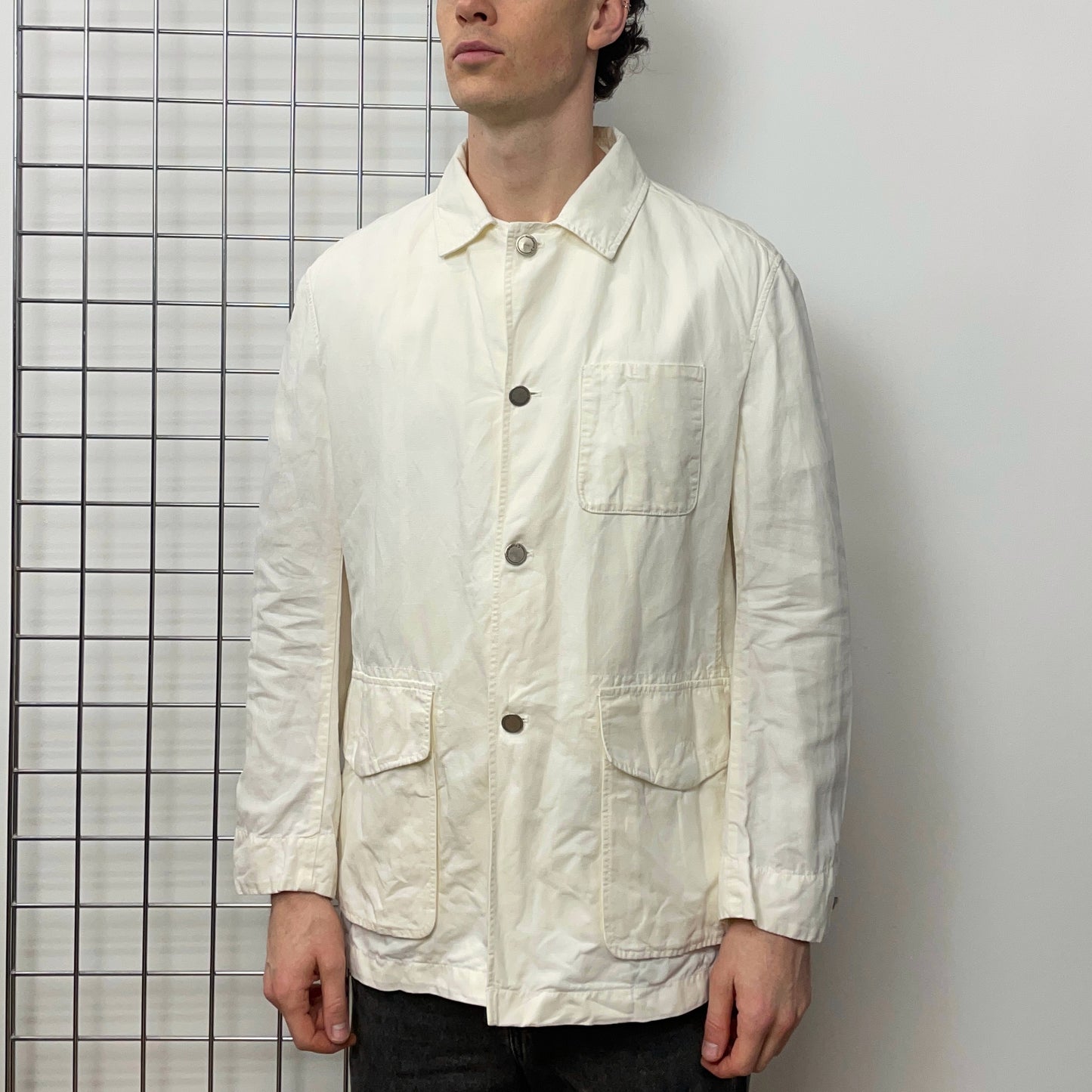 C.P. Company Cream White Korean-Release Chore Jacket