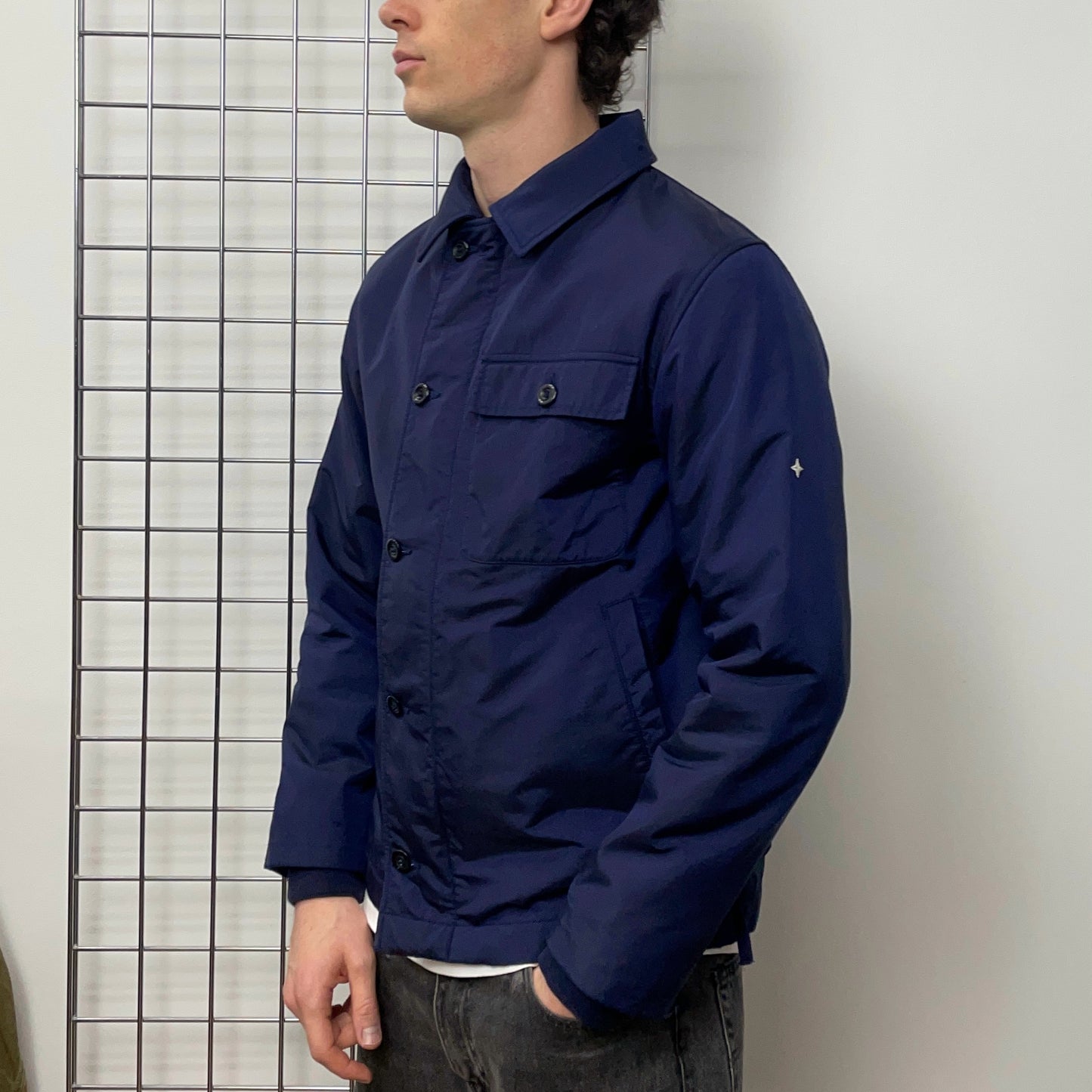 Stone Island Denims Navy AW02 Nylon Padded Jacket