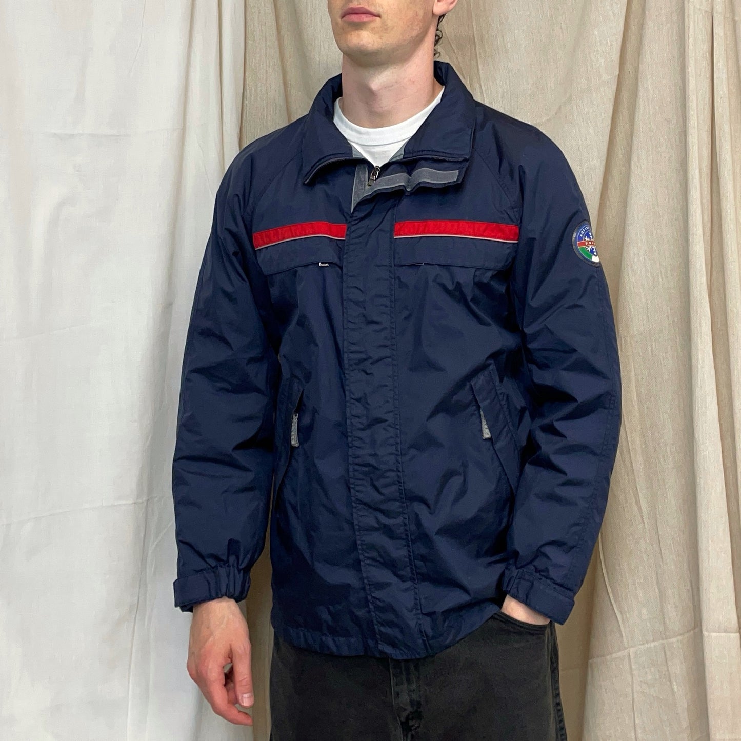 Prada Sport 2006 Navy Active Sport Nylon Padded Ski Jacket