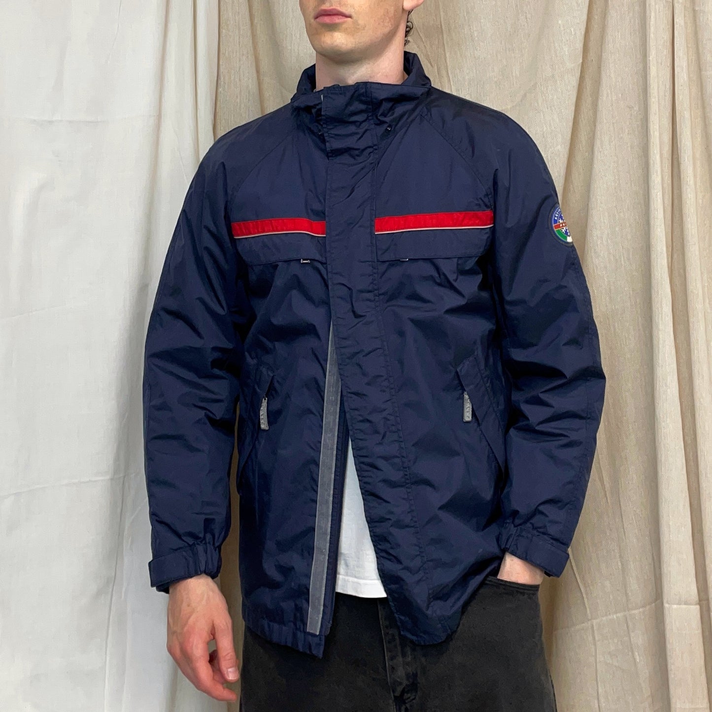 Prada Sport 2006 Navy Active Sport Nylon Padded Ski Jacket