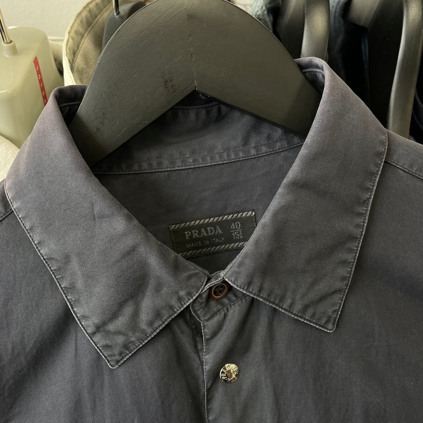 Prada Navy 99/00 Technical Button Shirt