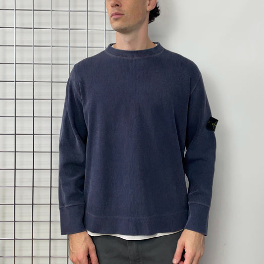 Stone Island Navy SS00 Ribbed Jumper