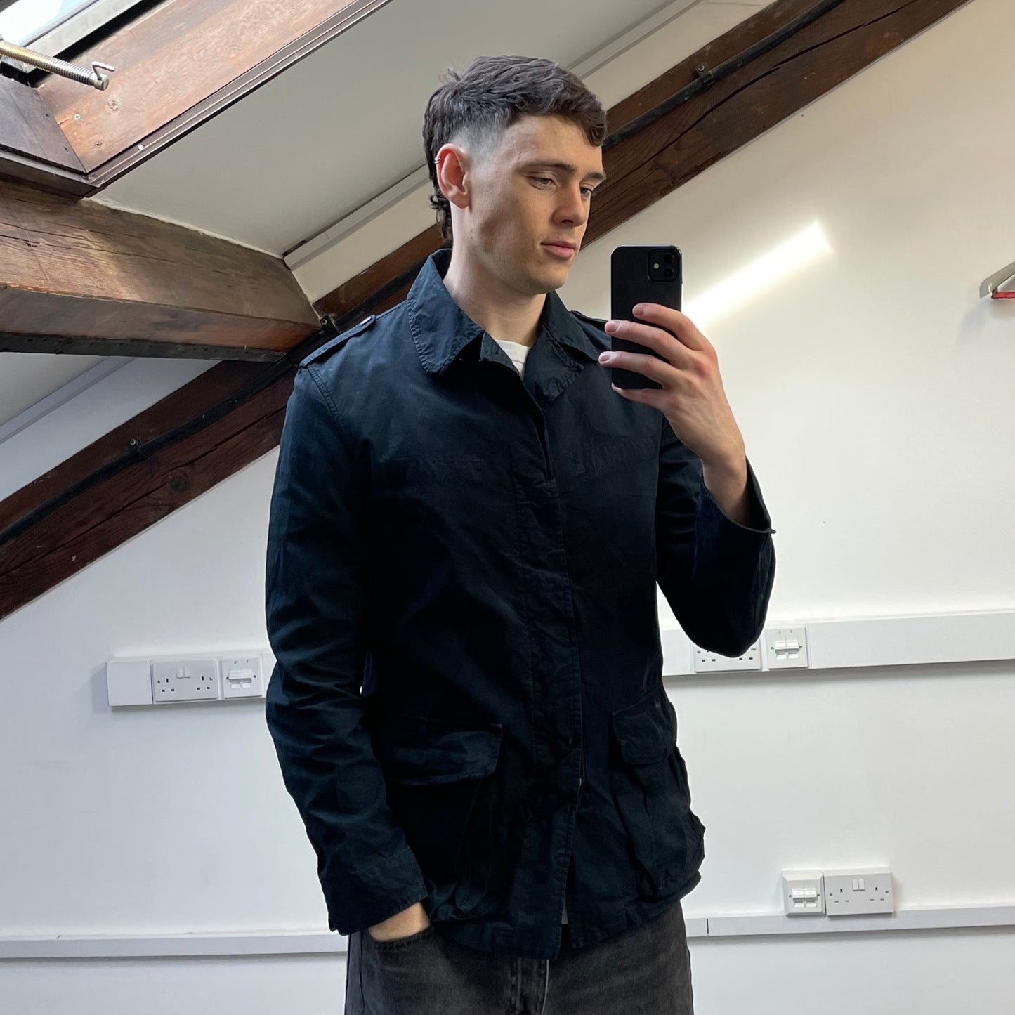 C.P. Company Navy SS02 Minimal Tailored Cotton Field Jacket