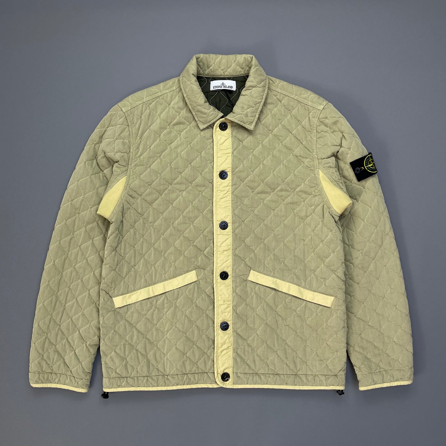 Stone Island Beige 50 Fili Quilted-TC Capo Campionario Jacket AW23