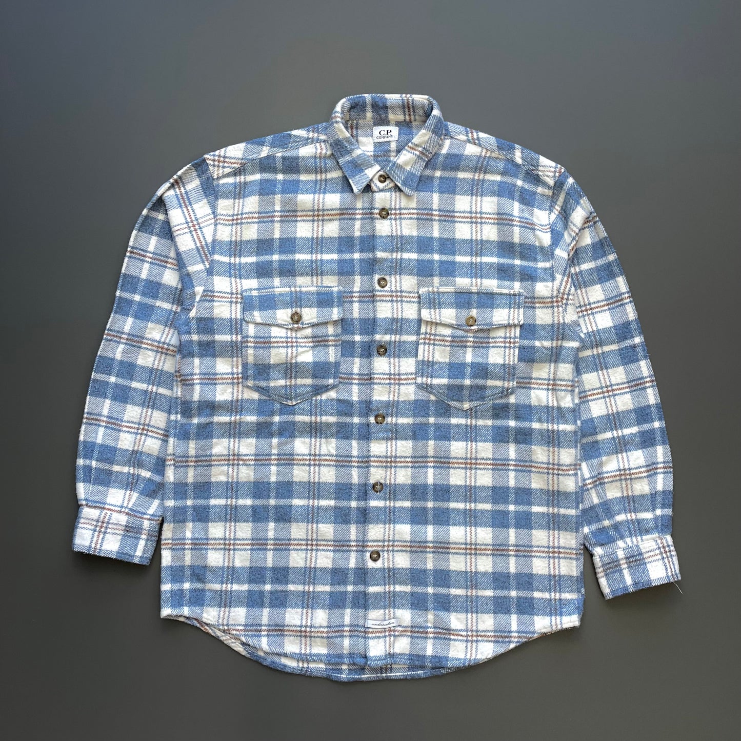 C.P. Company Blue & White 90s Check Flannel Shirt (Undersixteen)