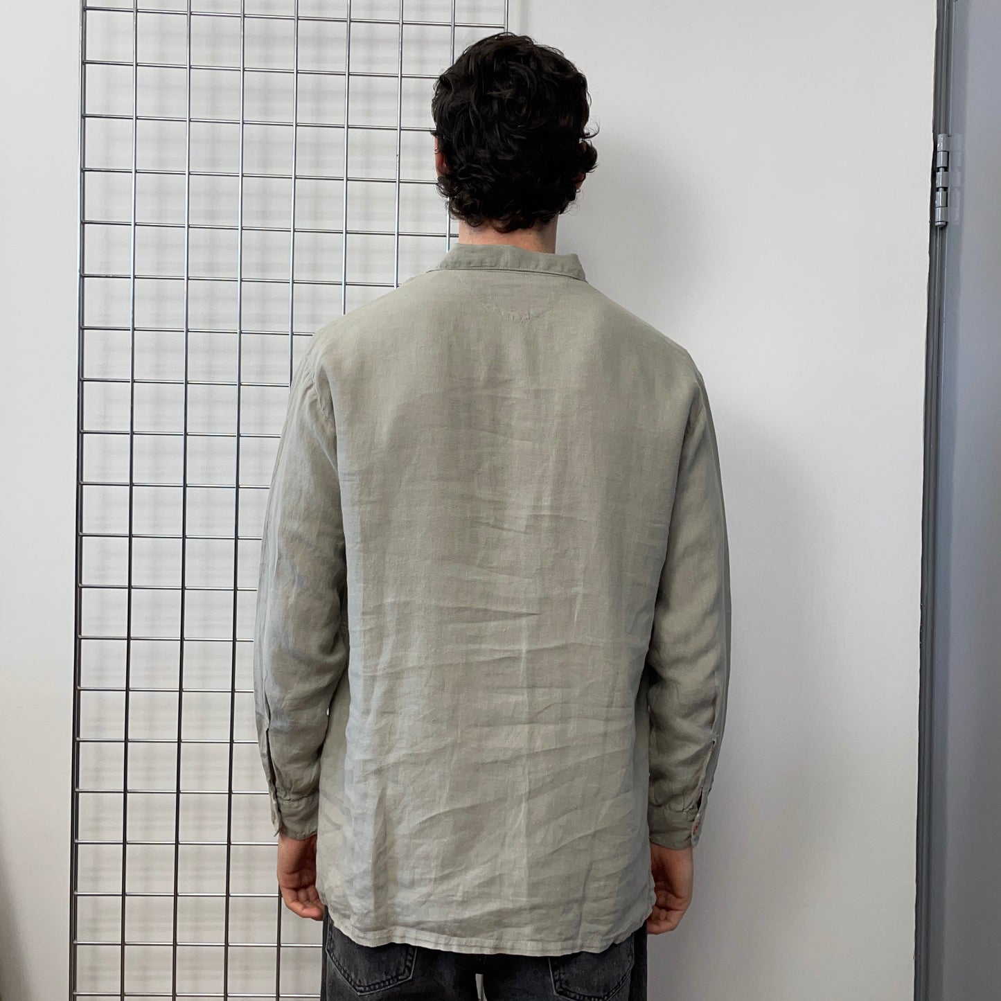 Stone Island Marina Grey SS95 Linen Flax Shirt