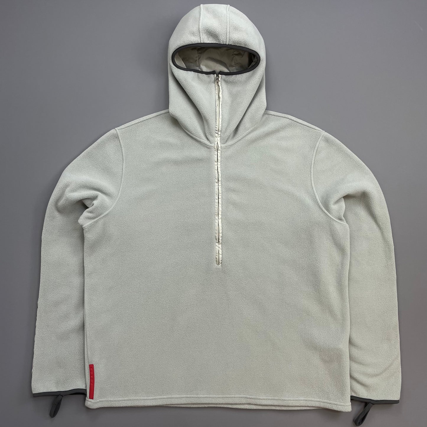 Prada Sport Light Blue/Grey 00s Nylon Panelled Ninja Balaclava Fleece