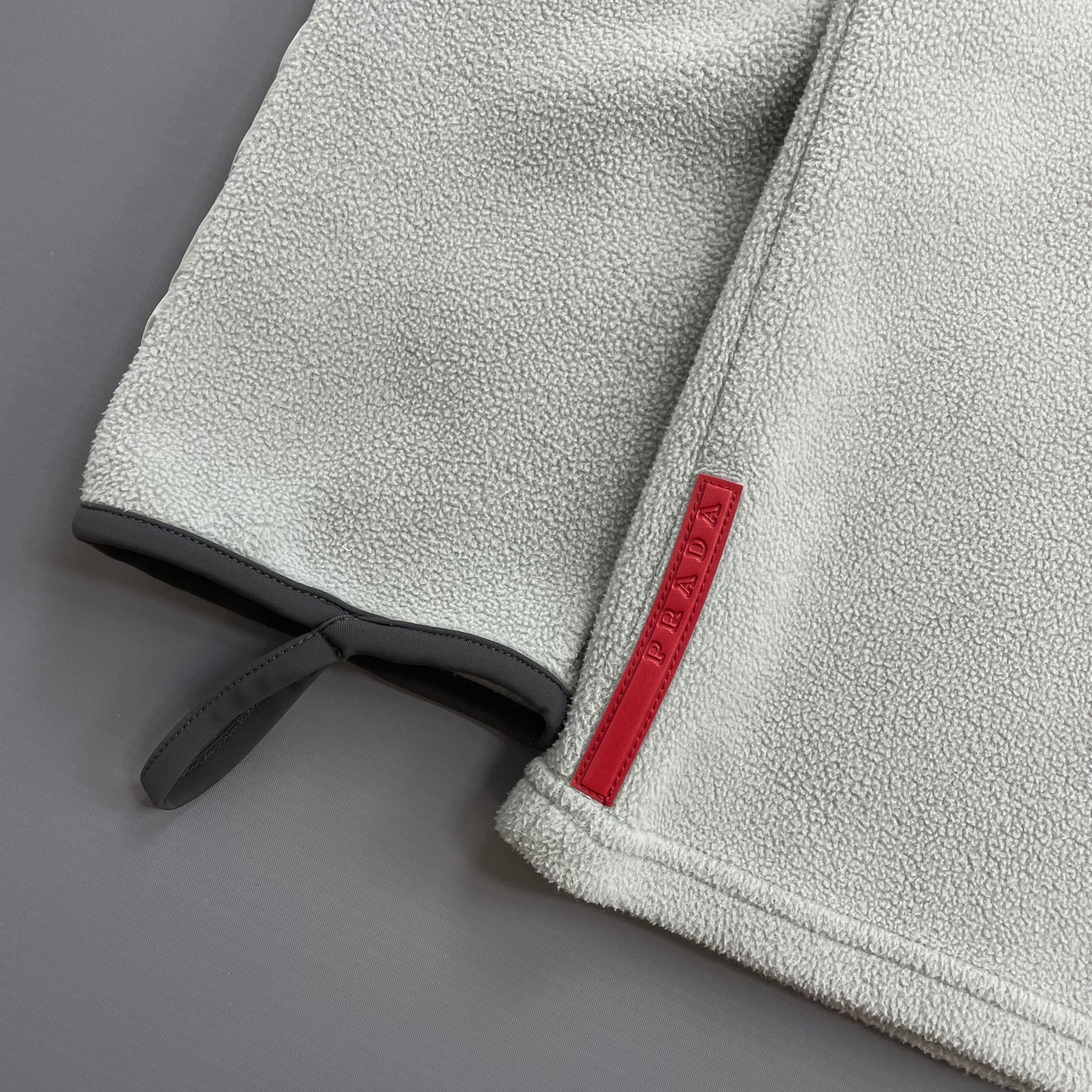 Prada Sport Light Blue/Grey 00s Nylon Panelled Ninja Balaclava Fleece