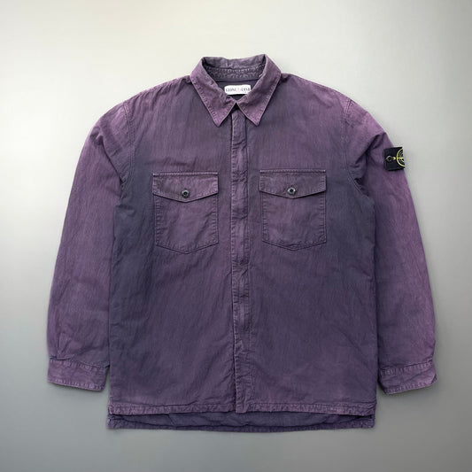 Stone Island Navy Purple AW02 Lined Overshirt Jacket