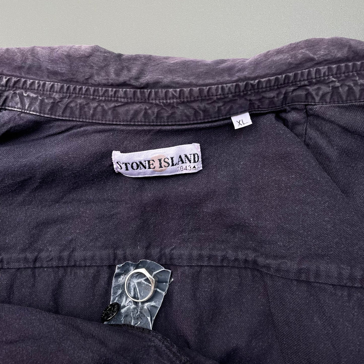 Stone Island Navy Purple AW02 Lined Overshirt Jacket