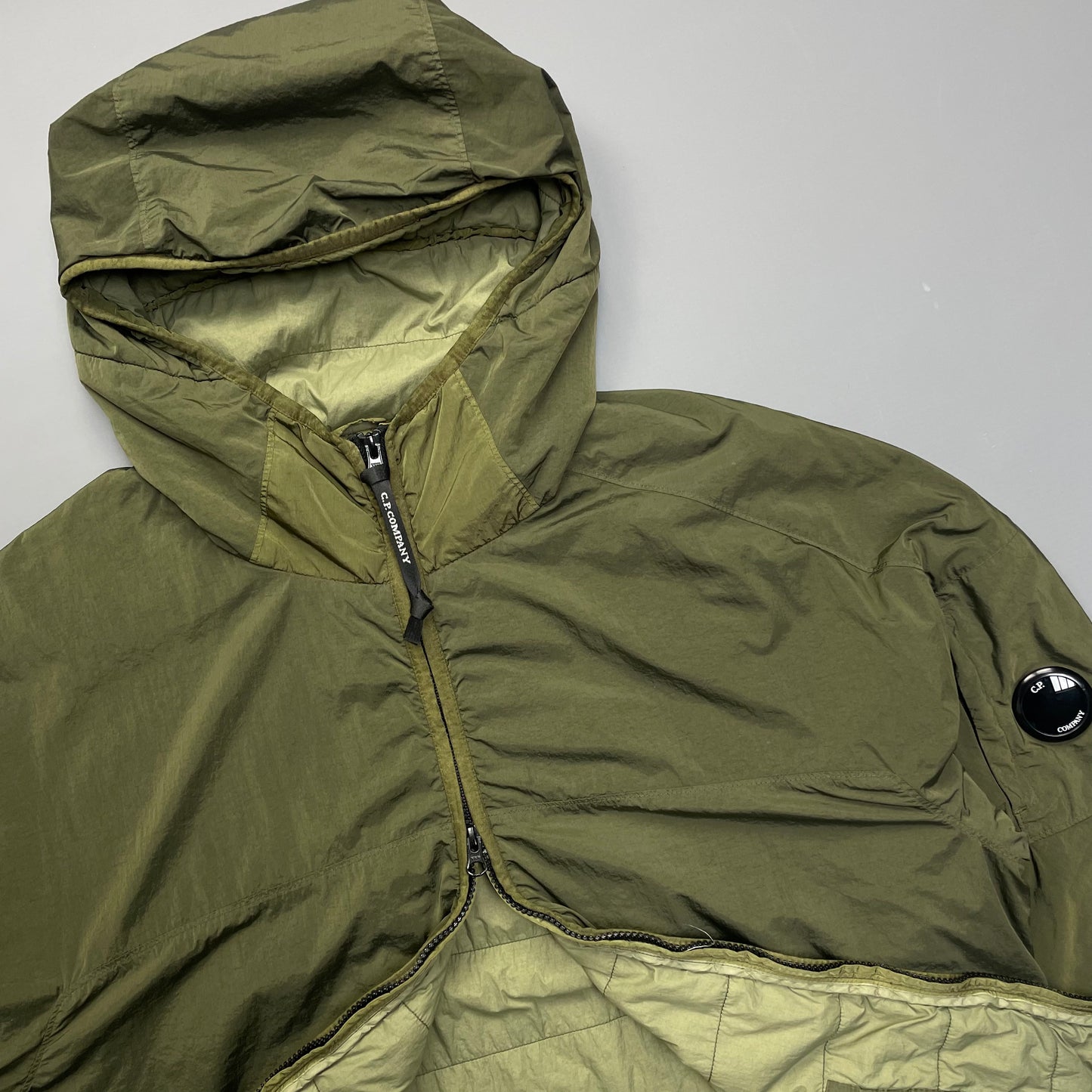C.P. Company Green Nylon CR-L Prime Layer Hooded Jacket AW20