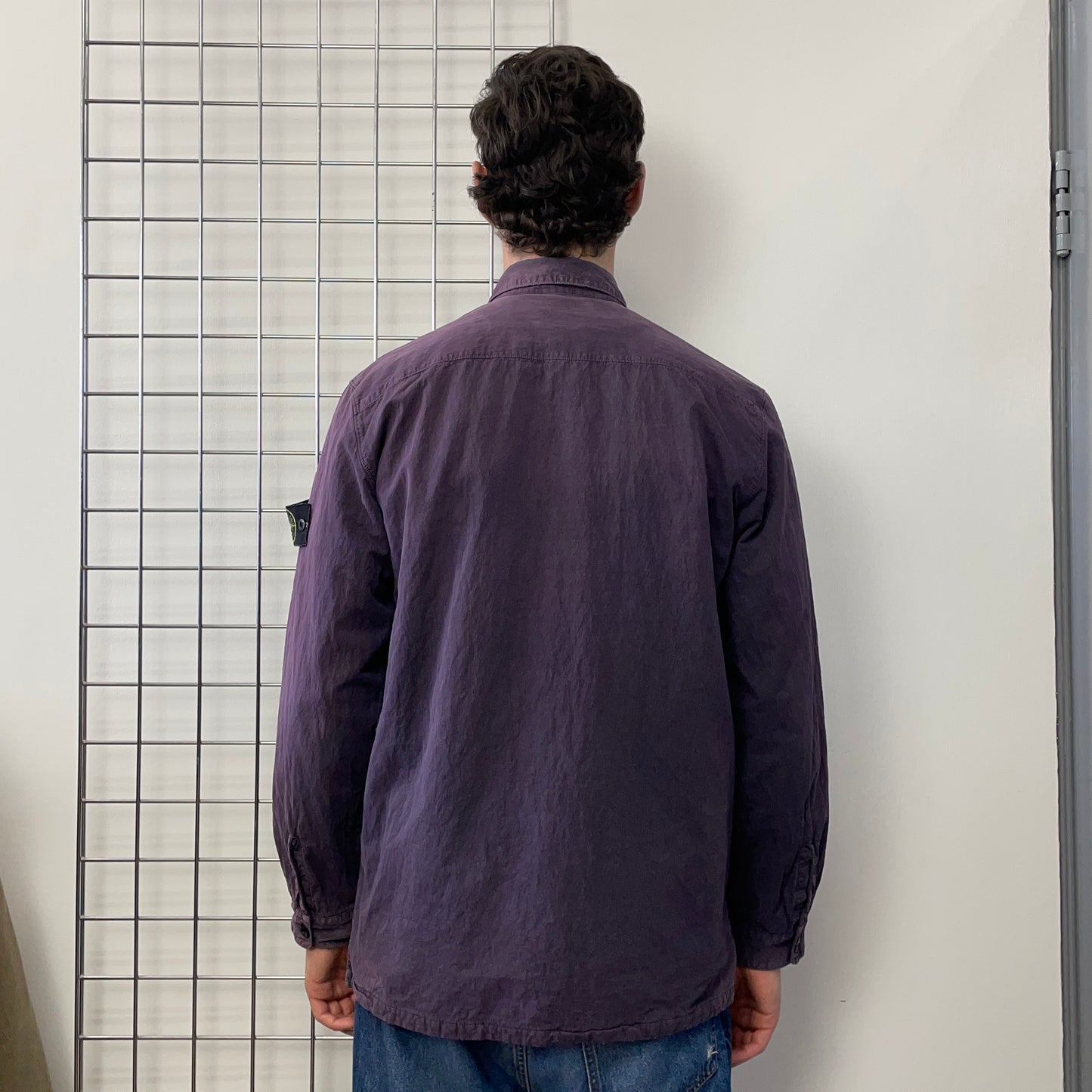 Stone Island Navy Purple AW02 Lined Overshirt Jacket