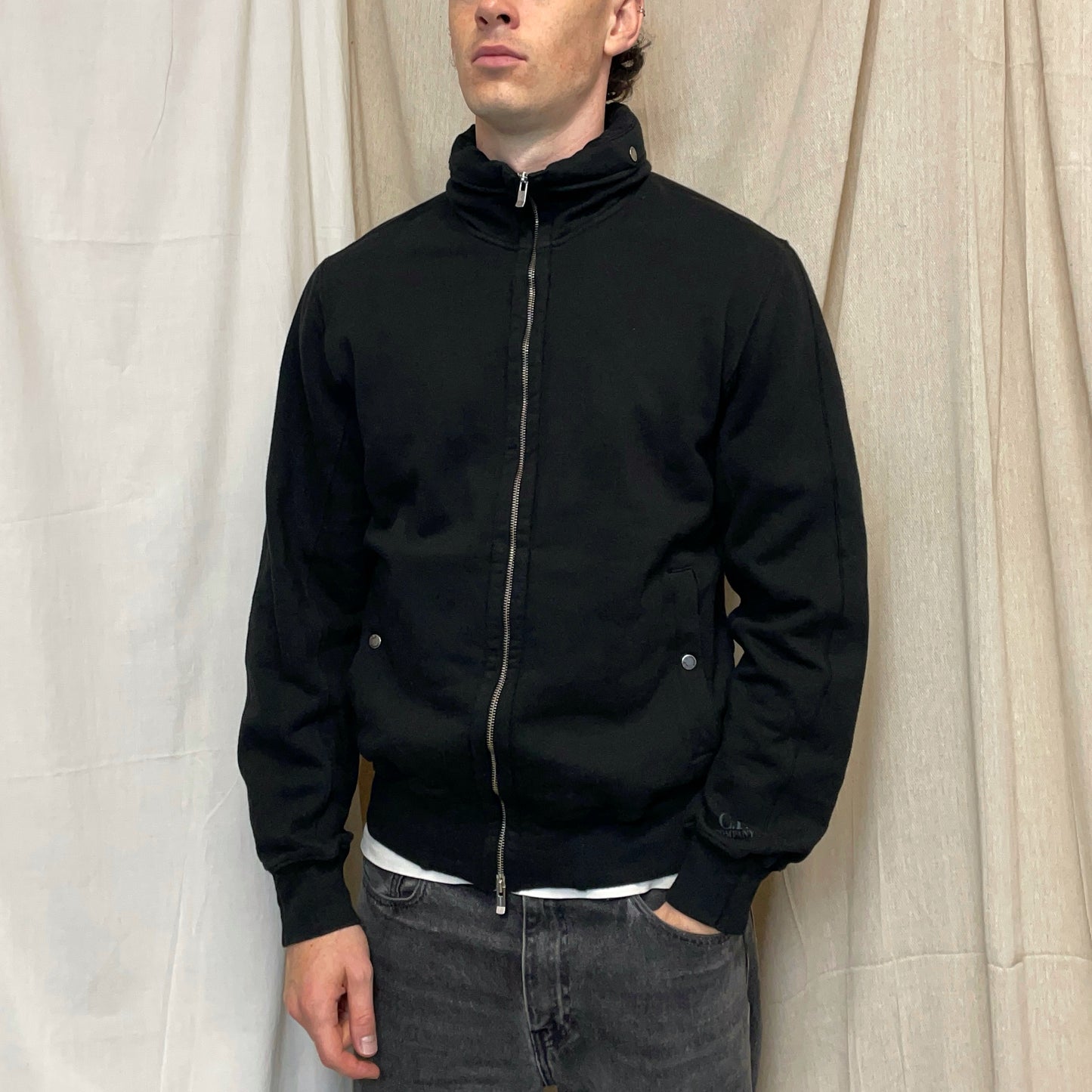 C.P. Company Black AW07 Concealed Hood Cotton Jacket