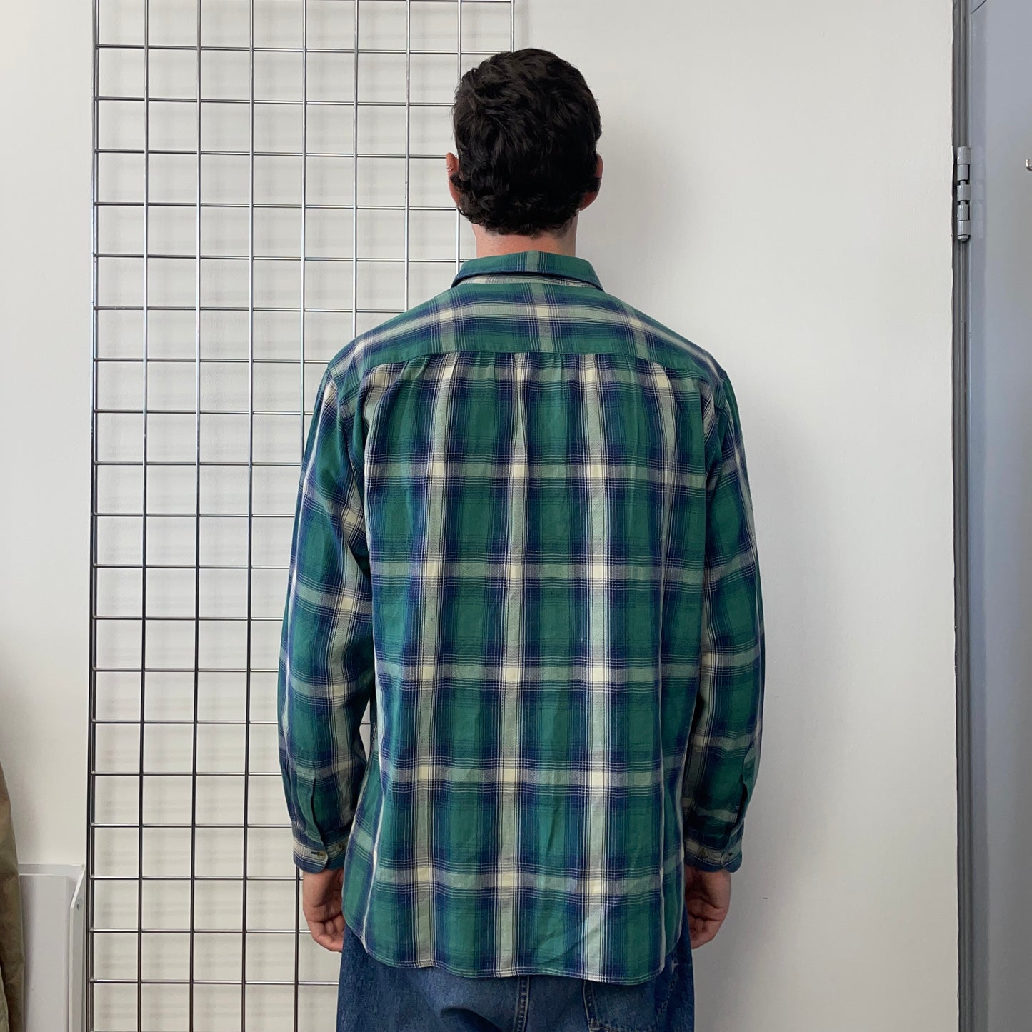 Emporio Armani Green & Blue 90s Flannel Shirt