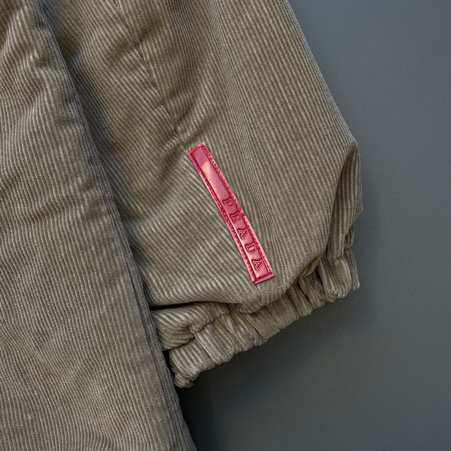 Prada Sport Brown 00s Padded Quilt-Lined Corduroy Jacket