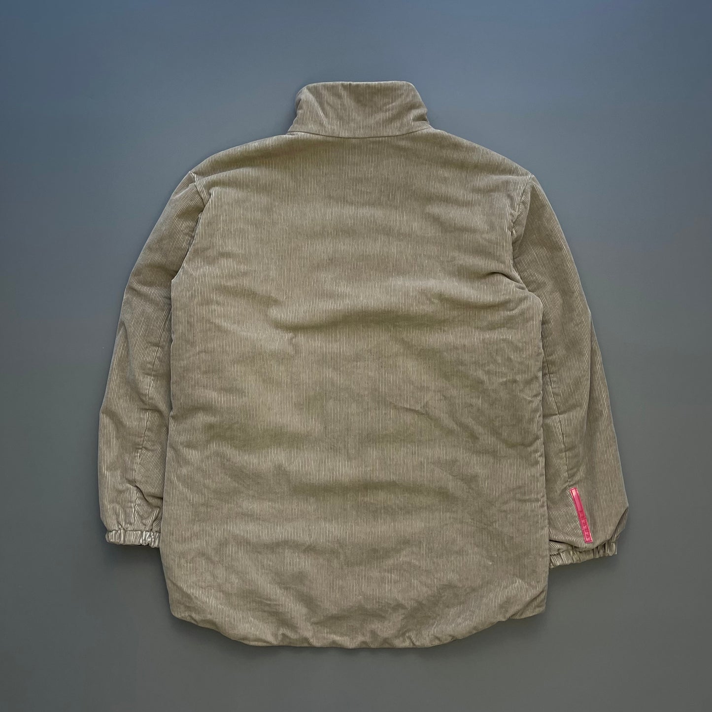 Prada Sport Brown 00s Padded Quilt-Lined Corduroy Jacket