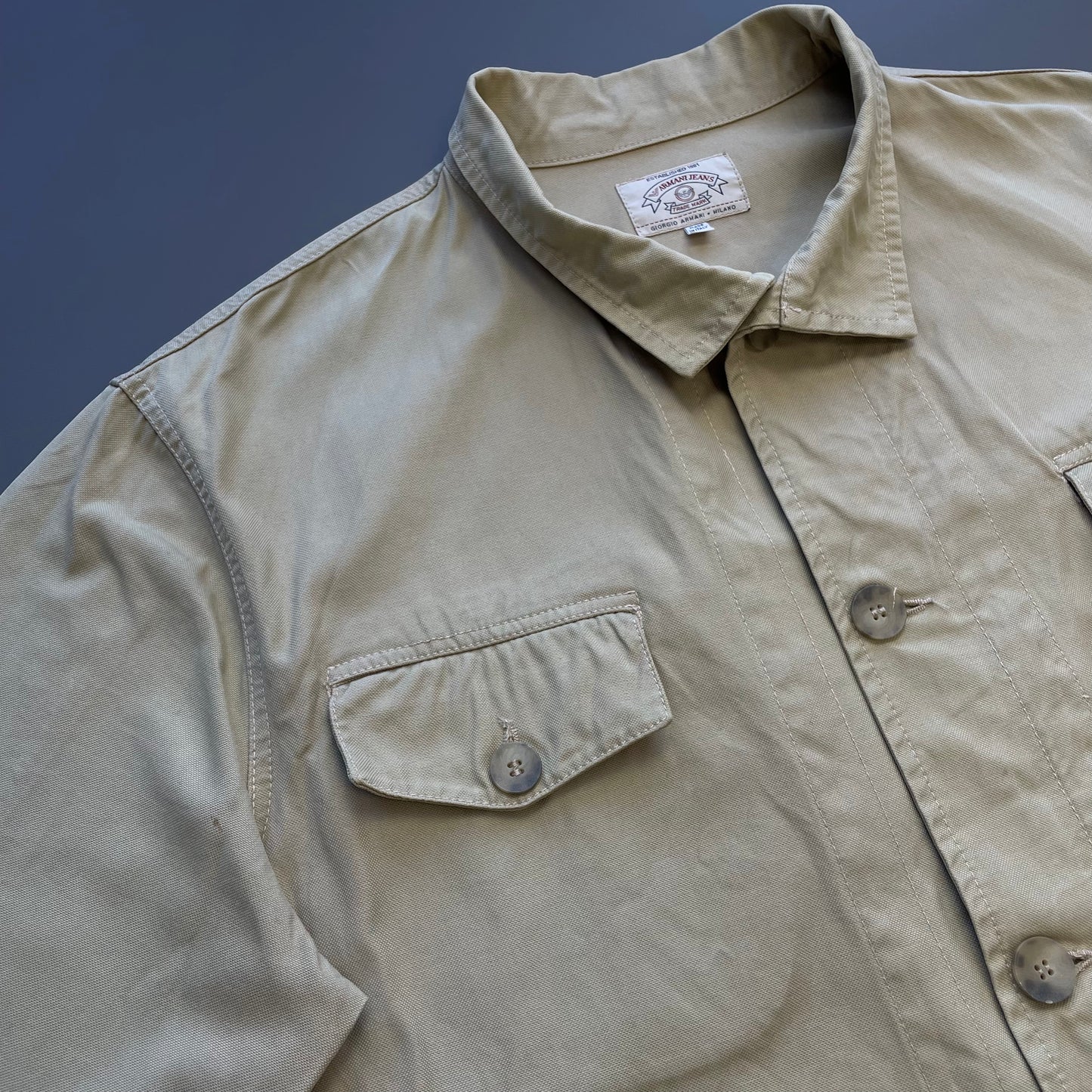 Armani Jeans Beige 90s Cotton Chore Jacket