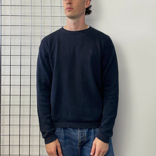 Armani Jeans Navy 90s Knit Crewneck Jumper
