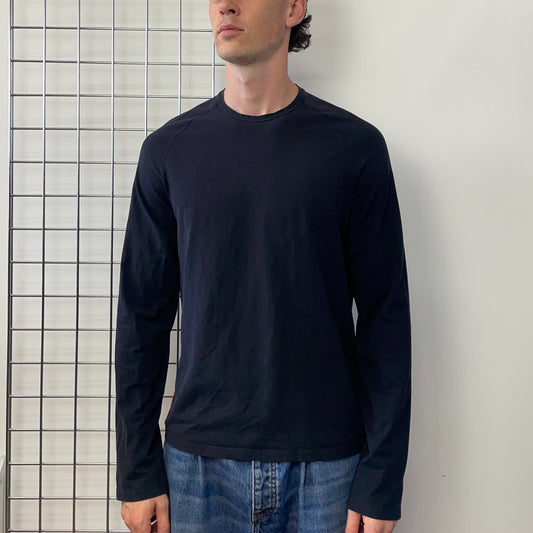 Prada Sport Navy 2007 Rear Pocket Long Sleeve T-Shirt