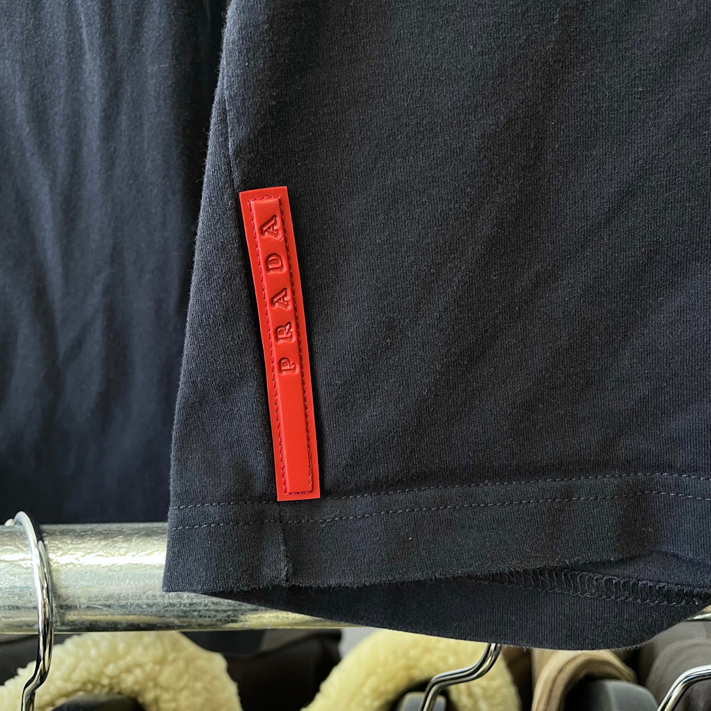 Prada Sport Navy 2007 Rear Pocket Long Sleeve T-Shirt