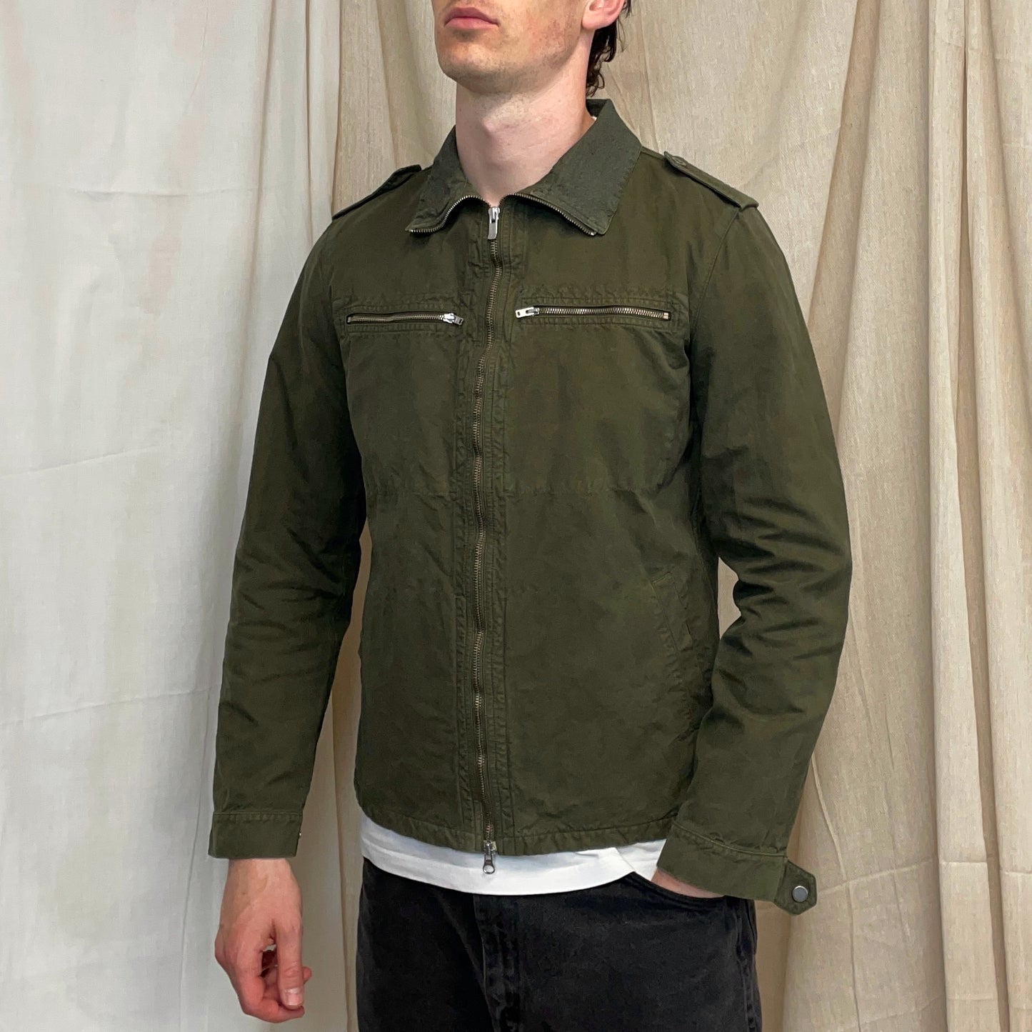 C.P. Company Khaki SS02/03 Cotton Zip-Through Field Jacket