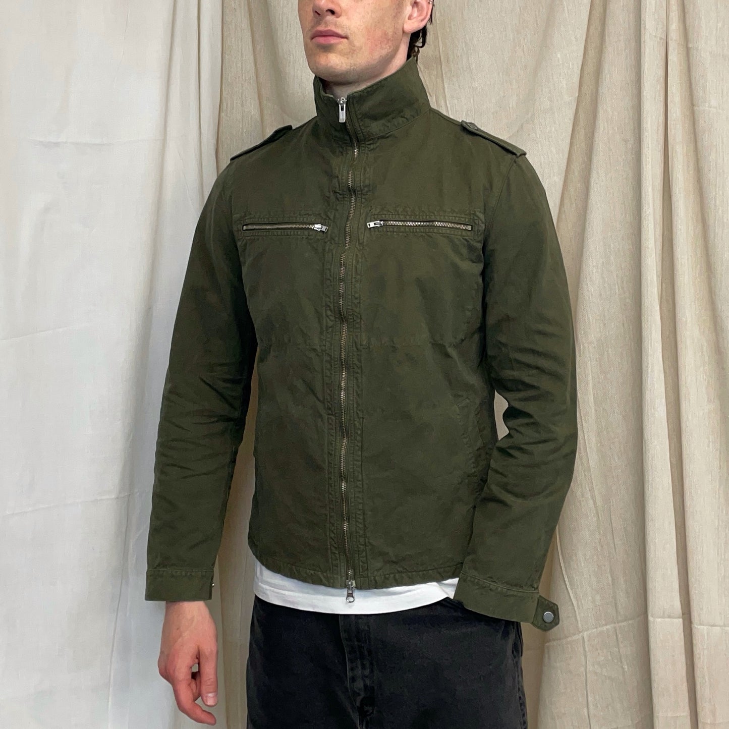 C.P. Company Khaki SS02/03 Cotton Zip-Through Field Jacket