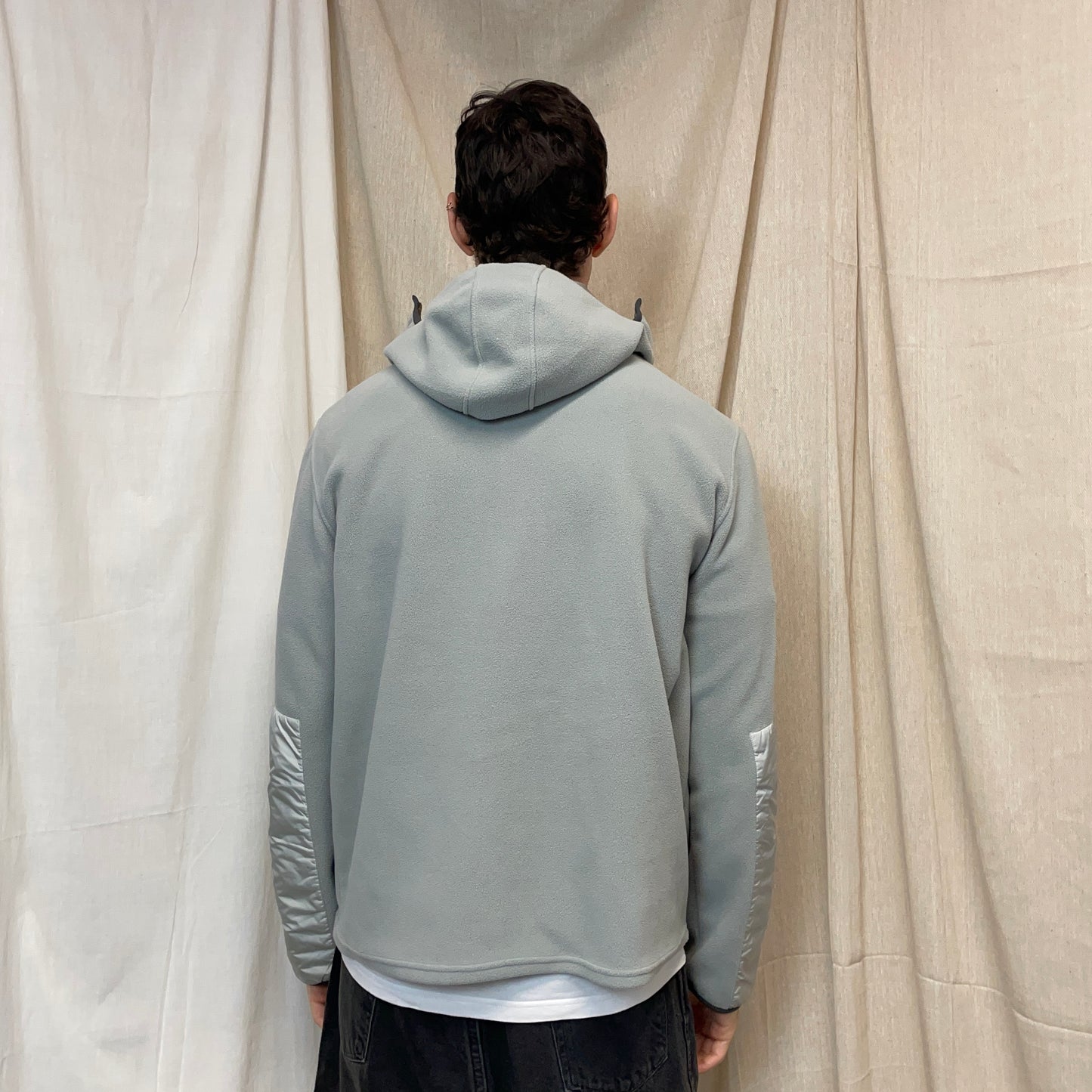Prada Sport Light Blue/Grey 00s Nylon Panelled Ninja Balaclava Fleece