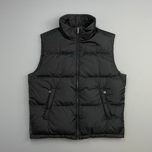 Prada Sport Black 2008 Nylon Down Puffer Gilet
