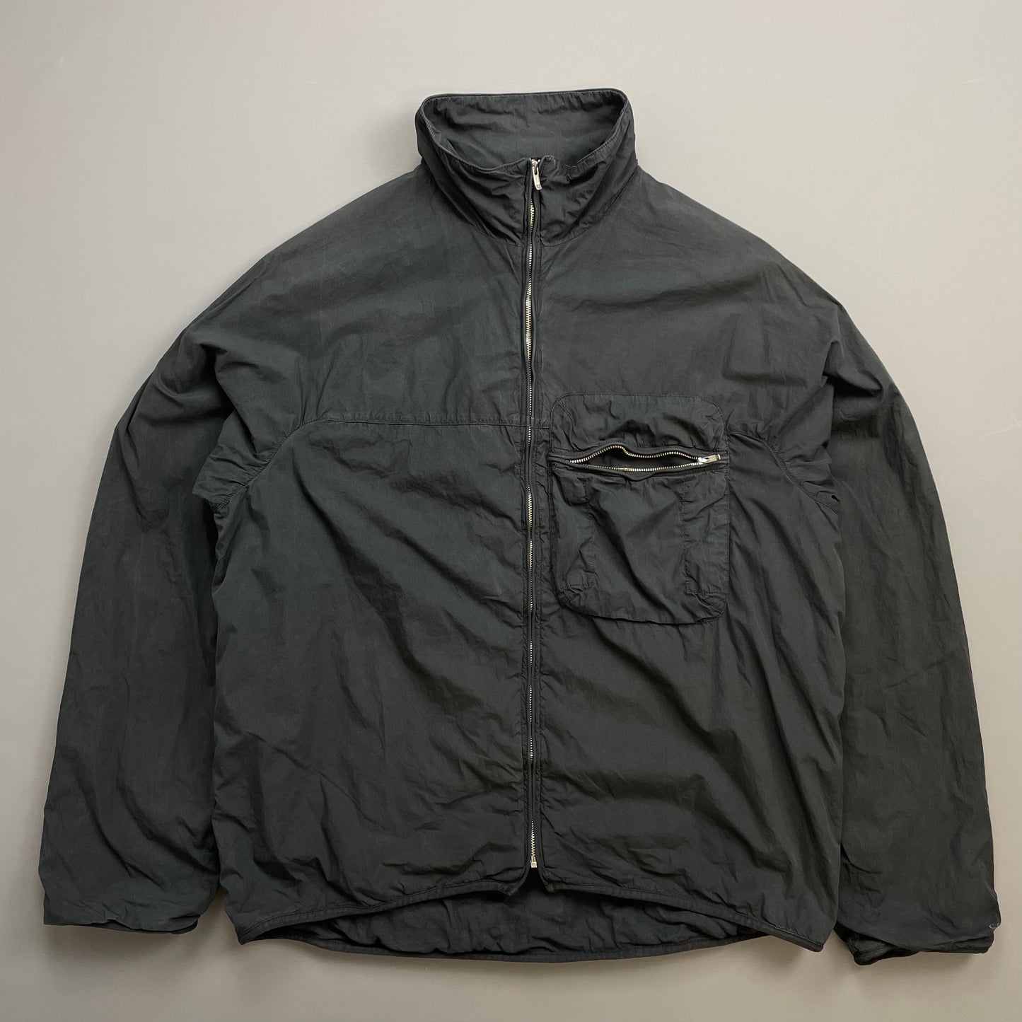 C.P. Company Black/Grey AW04 Cotton & Nylon Lightweight Lined Harrington Jacket